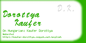 dorottya kaufer business card